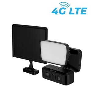 LUVISION 4G / LTE Solar Außenleuchte Flutlicht mit Kamera Solar Lampe für Garten mit PIR Bewegungserkennung 