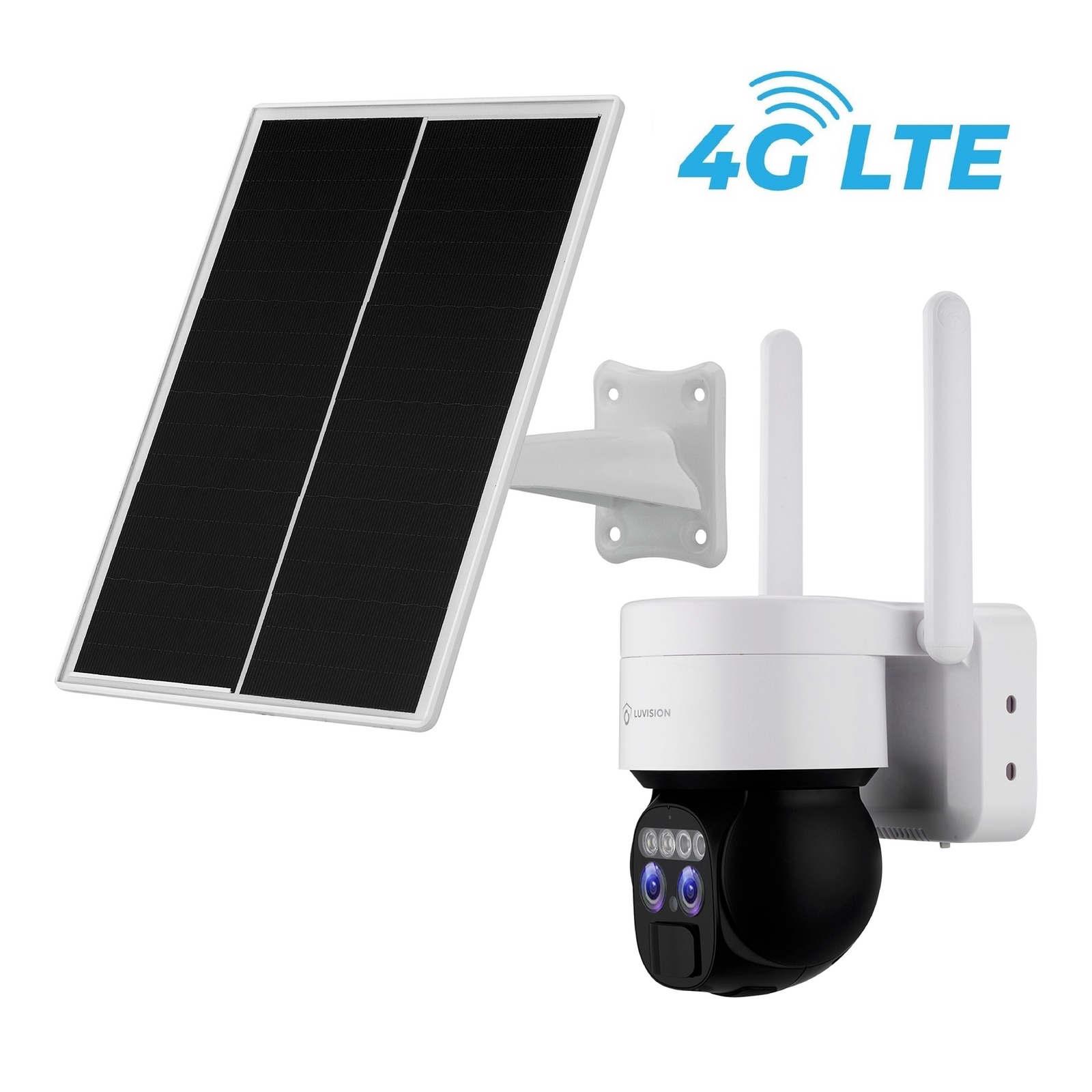 LUVISION 4G / LTE DUO PTZ Solar &Uuml;berwachungskamera Kamera f&uuml;r SIM Karte 12x opt. Zoom Sirene 