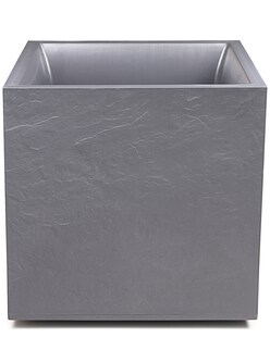 Pflanzkübel Vulkan 50 Pflanzwürfel mit Doppelwand hellgrau 