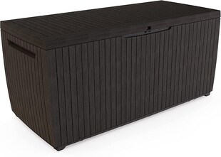 Keter Kissenbox Sitztruhe Gartenbox Springwood braun 