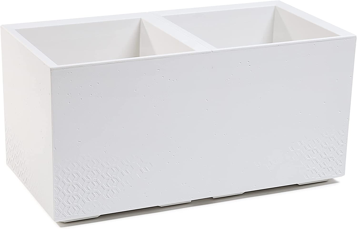 Pflanzk&uuml;bel Beton 80 Caro Rollen 100% recycled wei&szlig; 