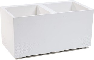 Pflanzkübel Beton 80 Caro Rollen 100% recycled weiß 