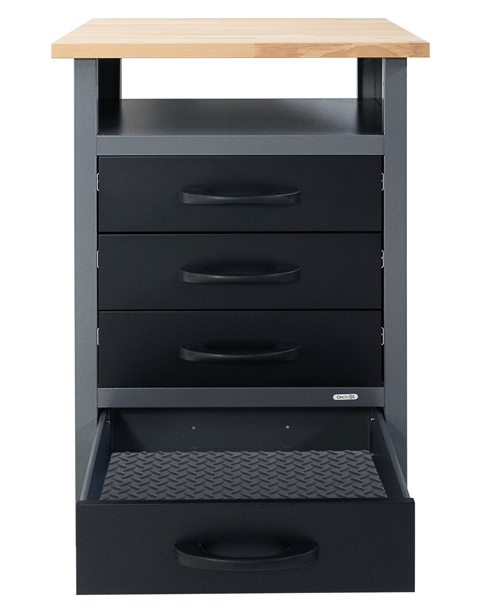 Werkbank Werktisch Bernd Plus 95cm schwarz inkl. Matten 