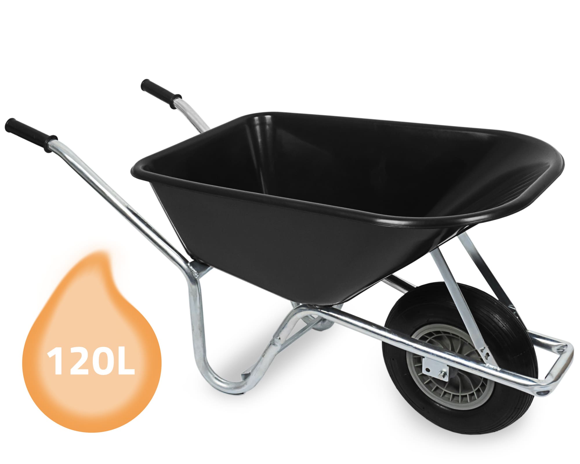 Gartenschubkarre Schubkarre Bauschubkarre 120 Liter 