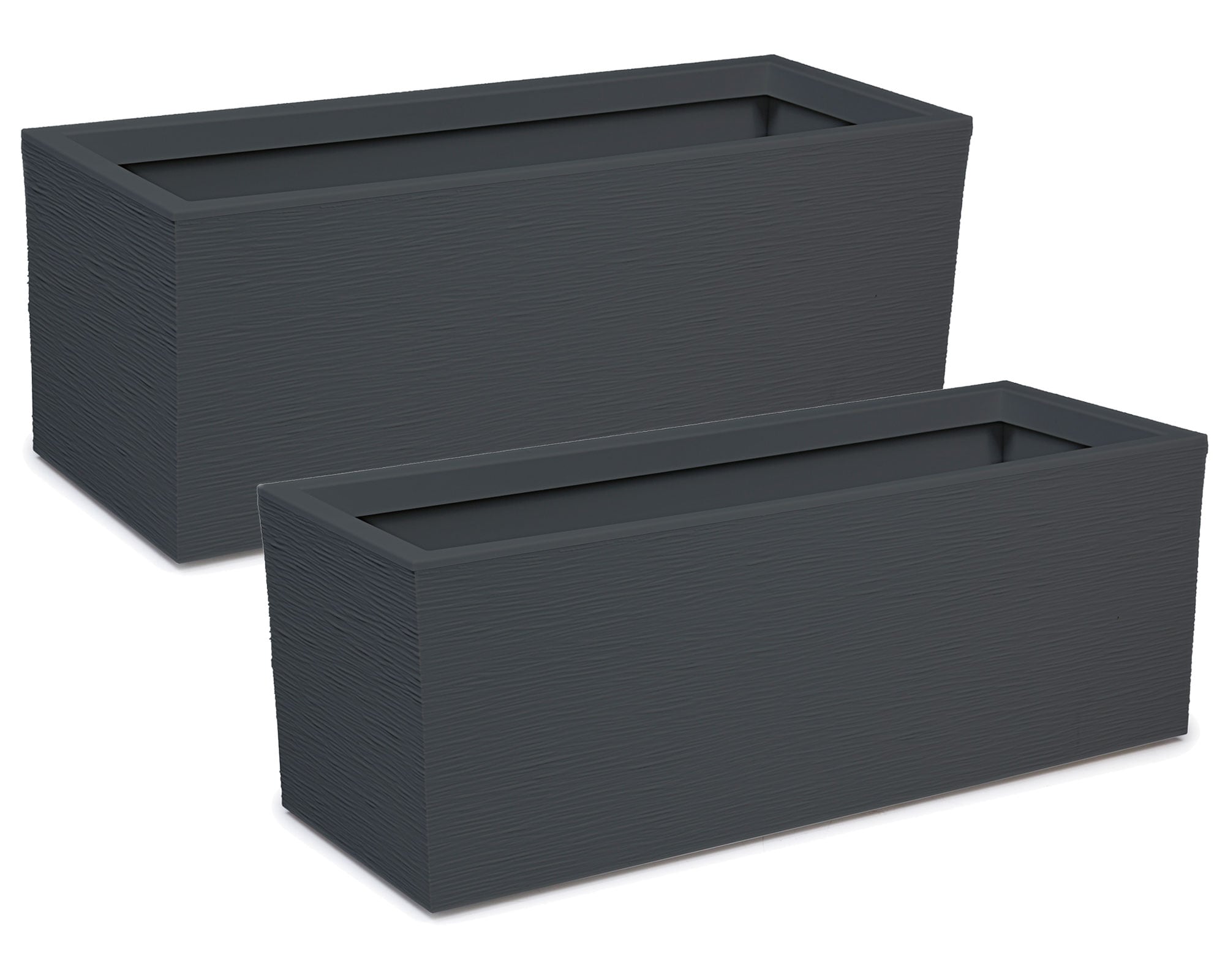 Pflanzk&uuml;bel Blumenk&uuml;bel Graphit 57 L anthrazit - Doppelpack 