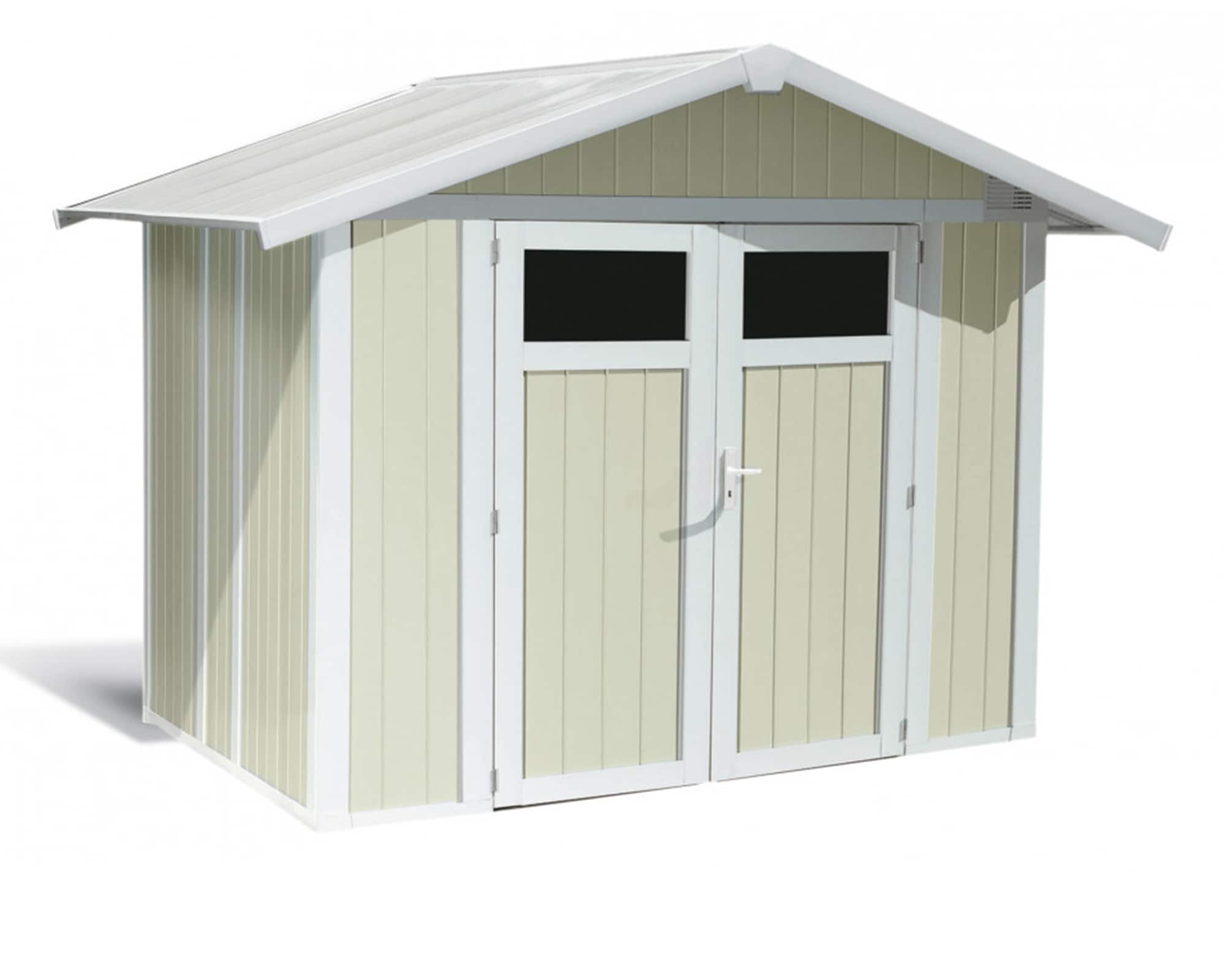 Grosfillex UTILITY Gartenhaus V4 2-t&uuml;rig grau/gr&uuml;n 