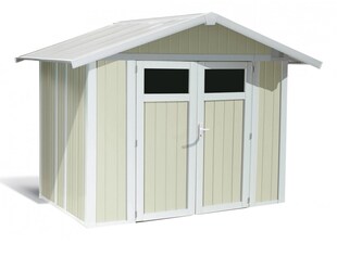 Grosfillex UTILITY Gartenhaus V4 2-türig grau/grün 