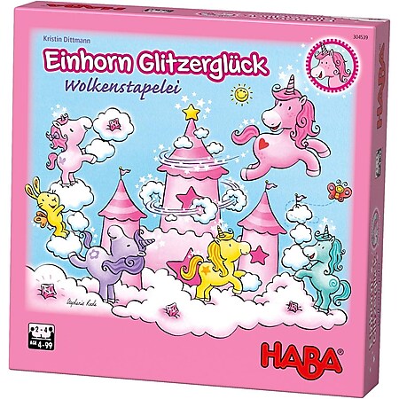 Einhorn Glitzerglueck - Wolkenstapelei (Kinderspiel) 