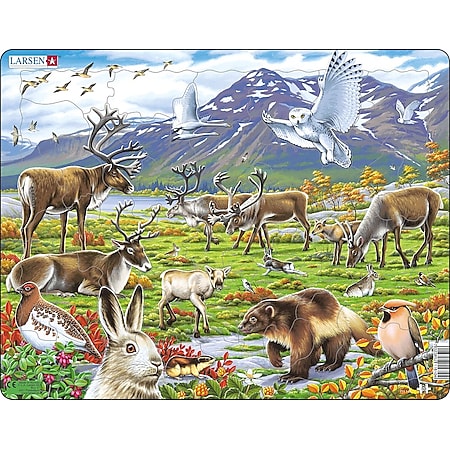 Larsen Puzzle Puzzle - Tiere in Nordeuropa 