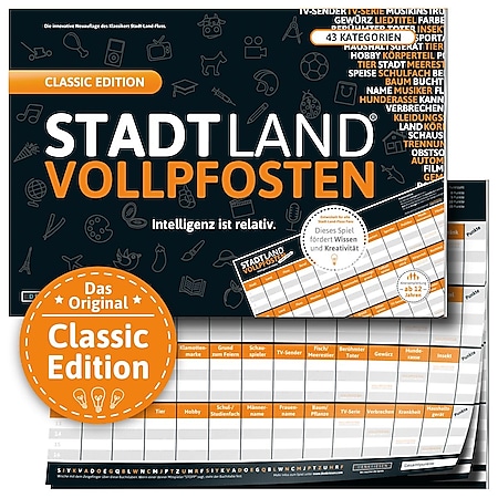 Denkriesen Spielware STADT LAND VOLLPFOSTEN® - Classic Edition (Gr... 