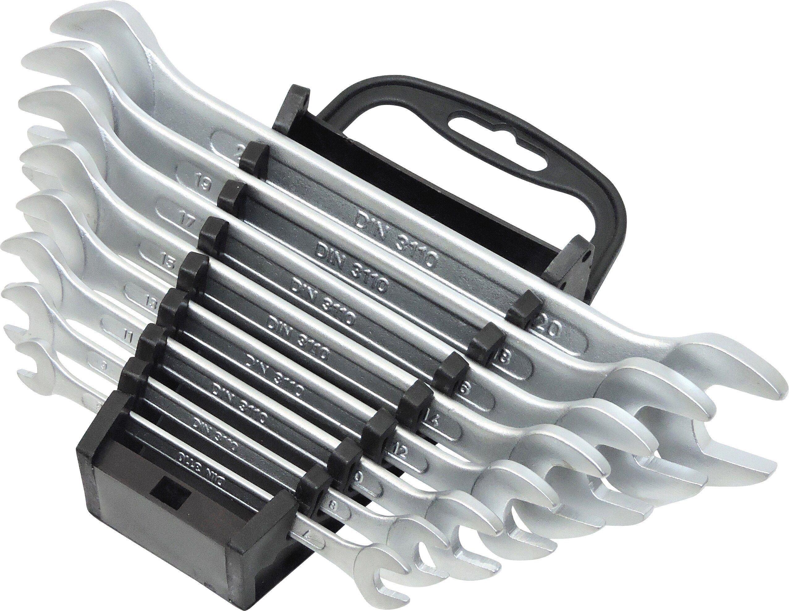 FAMEX 10255-8 Doppel-Gabelschl&uuml;ssel Satz in Kunststoffhalter 8-tlg. 