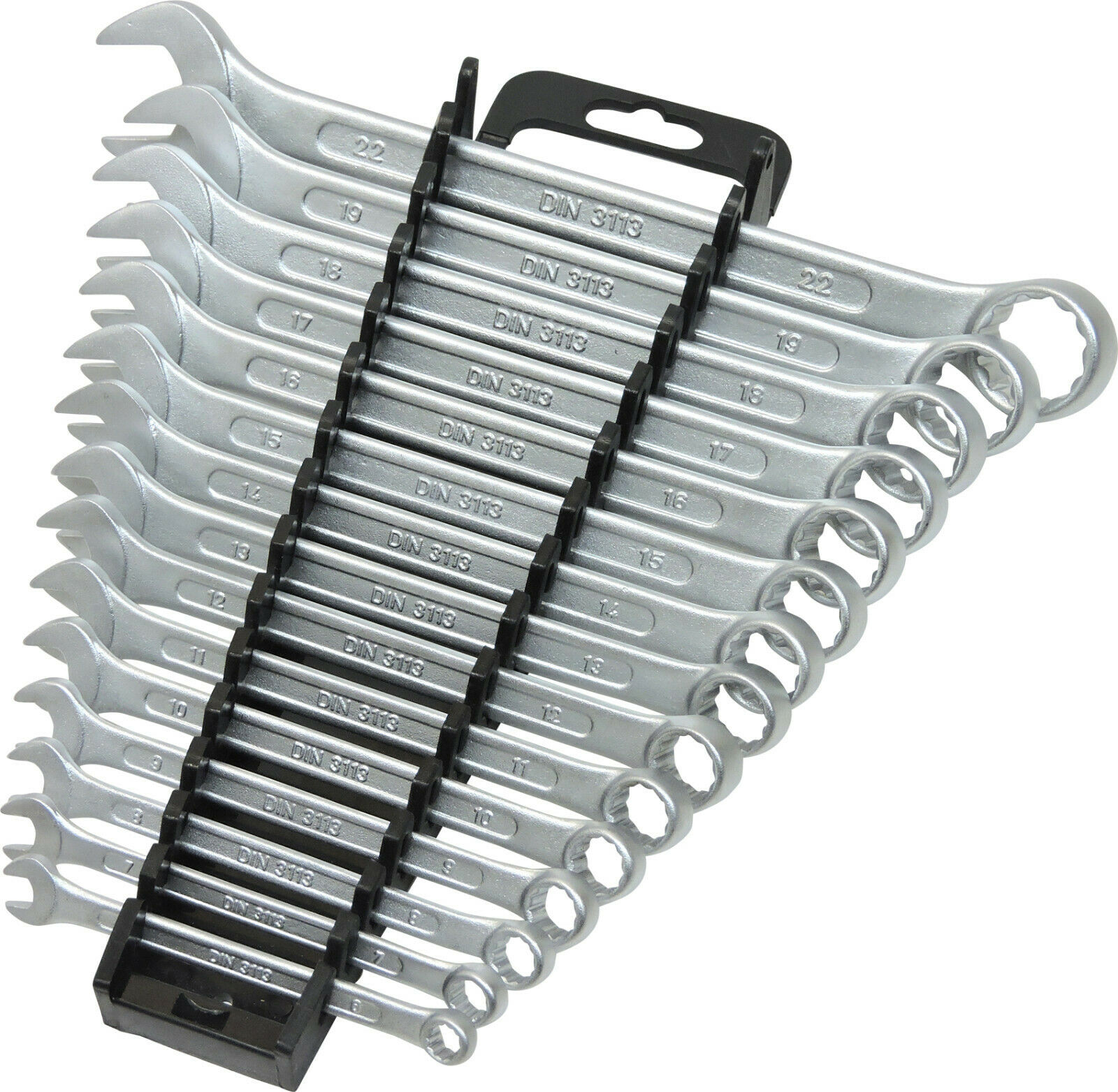 FAMEX 10355-15 Ringmaulschl&uuml;ssel Satz im Halter - 15-tlg. 