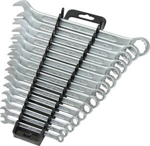 FAMEX 10355-15 Ringmaulschlüssel Satz im Halter - 15-tlg. 