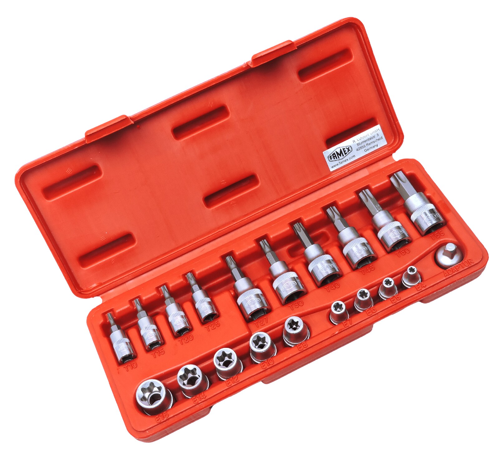 FAMEX 10520 Steckschlüssel für Torx und Biteinsätze