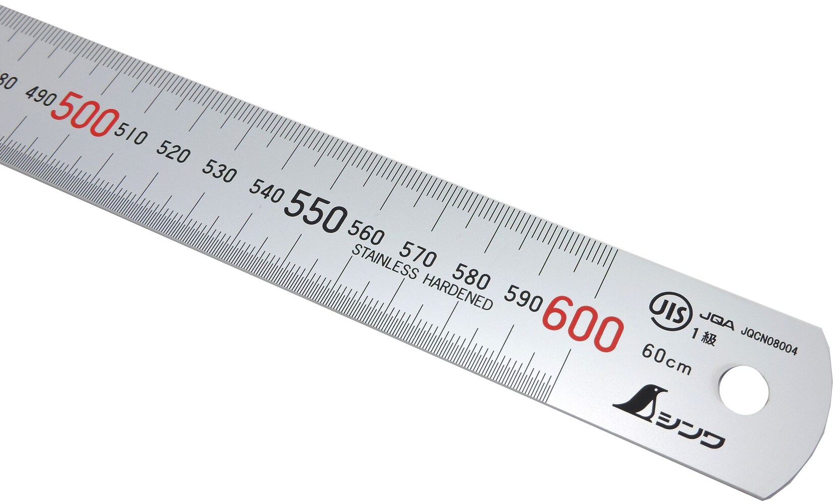 Shinwa 13137 Edelstahllineal 60 cm – mit Pick-Up