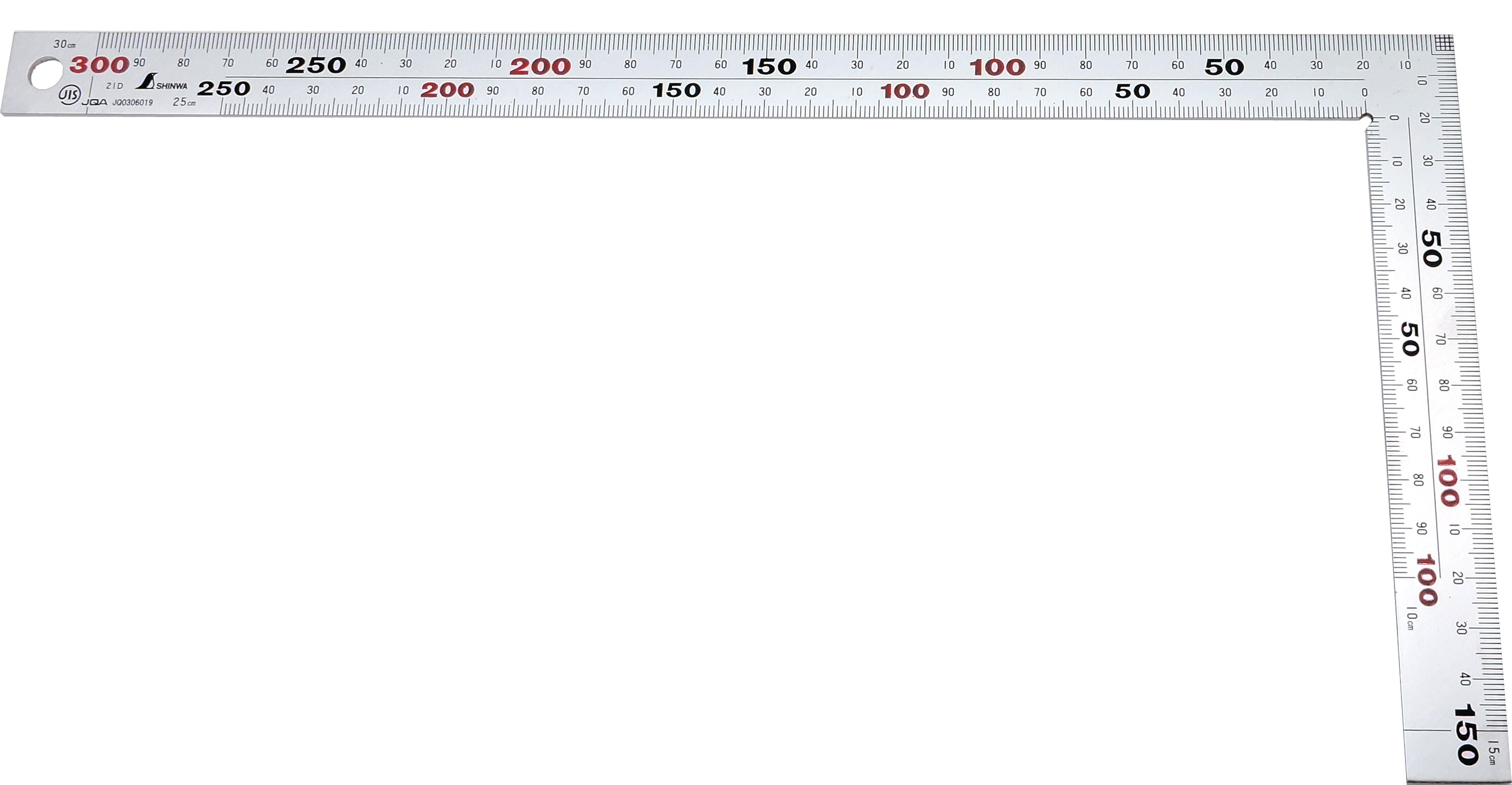 Shinwa 32587 Zimmermannswinkel 30 cm &ndash; 8 Skalen 