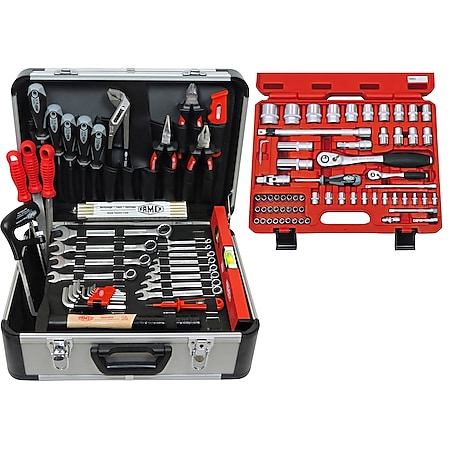 Marktkauf bestellen gefüllt 729-18 Werkzeugkoffer Steckschlüsselsatz Werkzeug FAMEX online und mit bei
