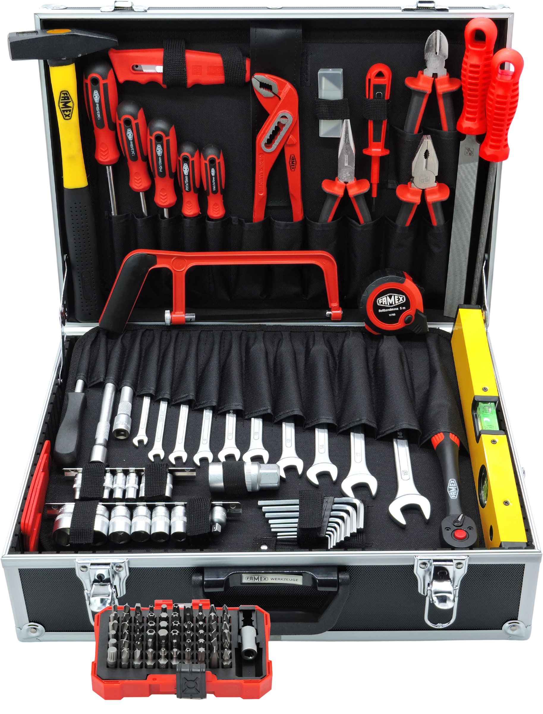 FAMEX 755-57 Werkzeugkoffer mit Werkzeug-Set 
