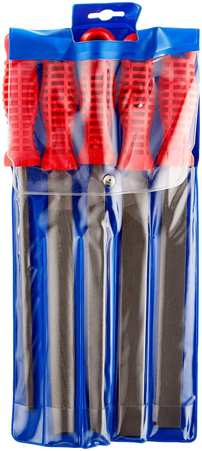 FAMEX 8115-5 Werkstattfeilen Satz in Rolltasche, 5-teilig