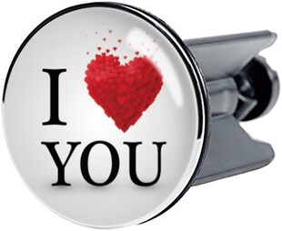 Waschbeckenstöpsel I love you 