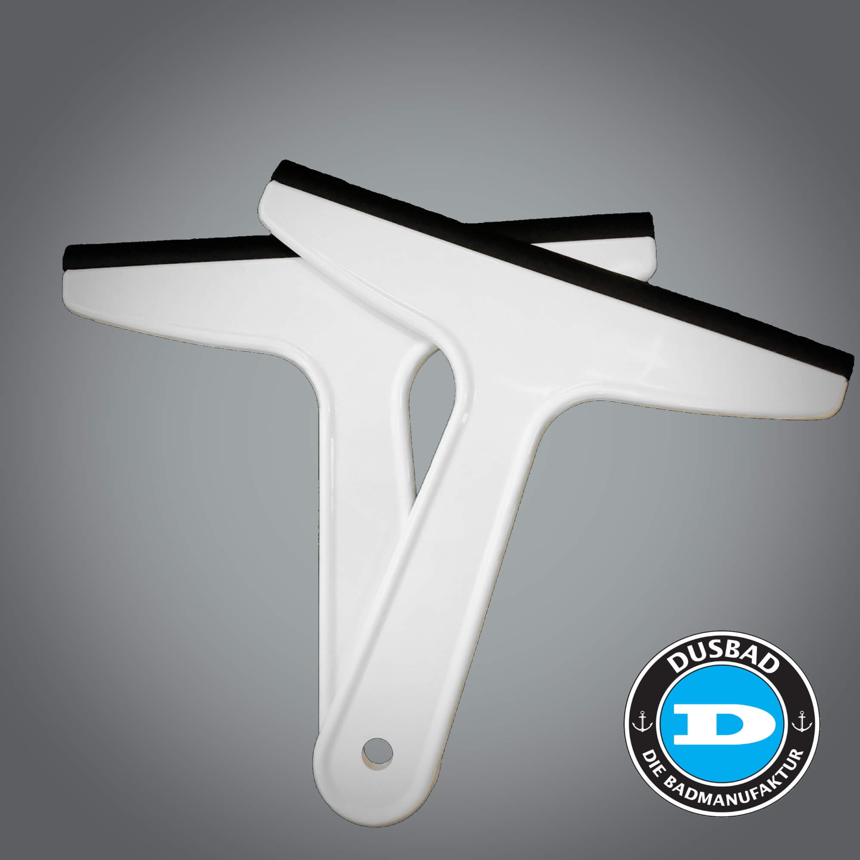 Dusbad Glasabzieher/ Duschabzieherf&uuml;r Duschabtrennungen gerade (Set mit 2 St&uuml;ck) Made in Germany z.B. Dusar, Schulte, Breuer, Kermi, H&uuml;ppe 