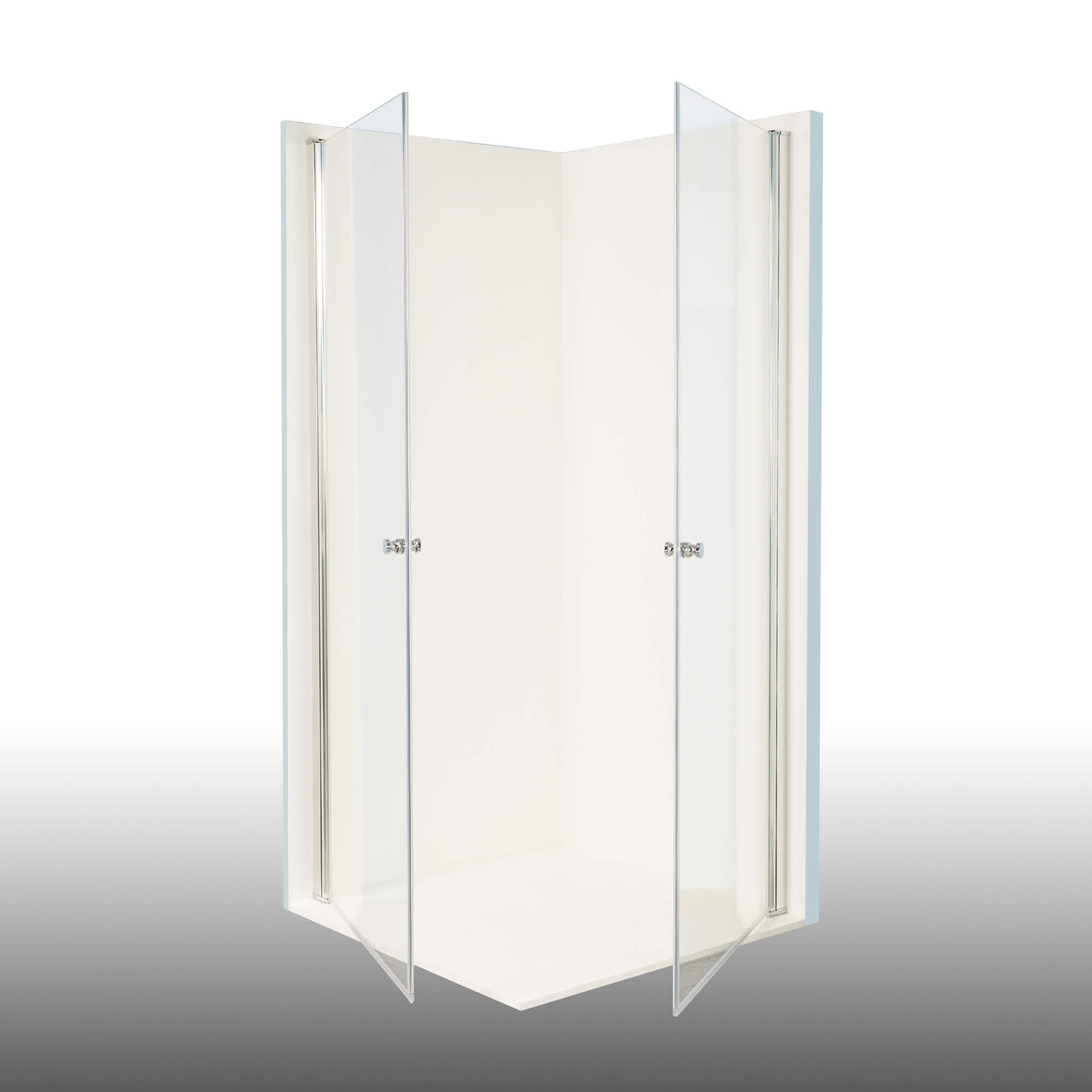 Duschkabine/ Duschabtrennung Dusbad Vital 2 Pendelt&uuml;r/  Eckdusche  links 900mm rechts 900mm 
