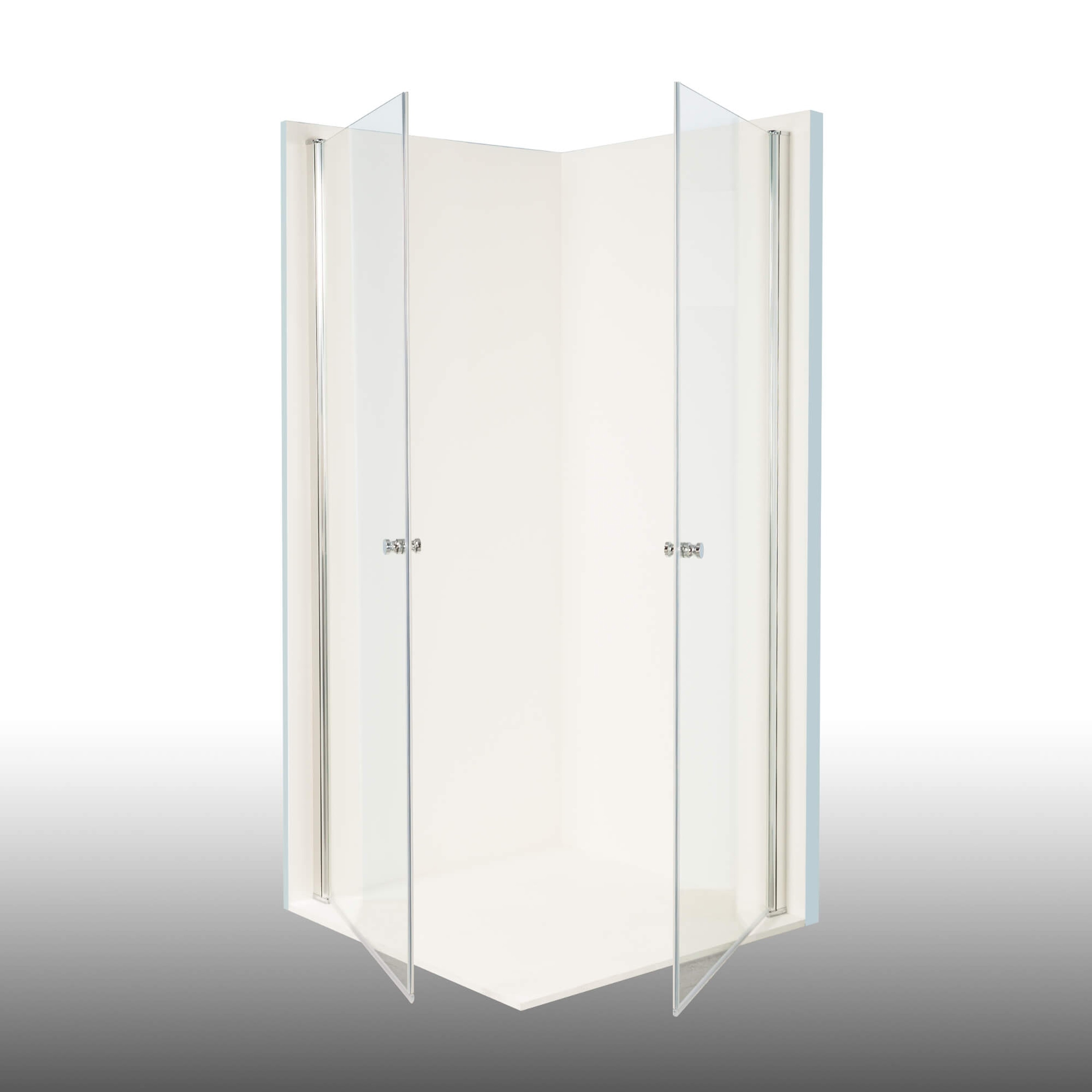 Duschkabine/ Duschabtrennung Dusbad Vital 2 Pendelt&uuml;r/  Eckdusche  links 1000mm rechts 900mm 