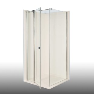 Duschkabine/ Duschabtrennung Dusbad Vital 2 Drehtür an Festteil links + Duschwand rechts (Kombination) links 925mm rechts 850mm 