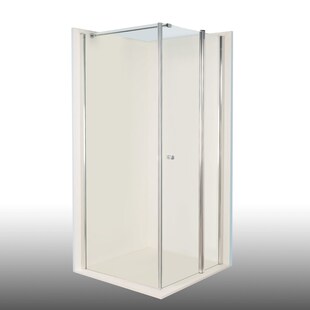 Duschkabine/ Duschabtrennung Dusbad Vital 2 Drehtür an Festteil rechts + Duschwand links (Kombination) rechts 775mm links 1200mm 