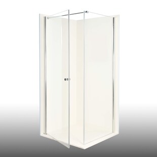 Duschkabine/ Duschabtrennung Dusbad Vital 2 Drehtür links + Duschwand rechts (Kombination) links 1000mm rechts 750mm 