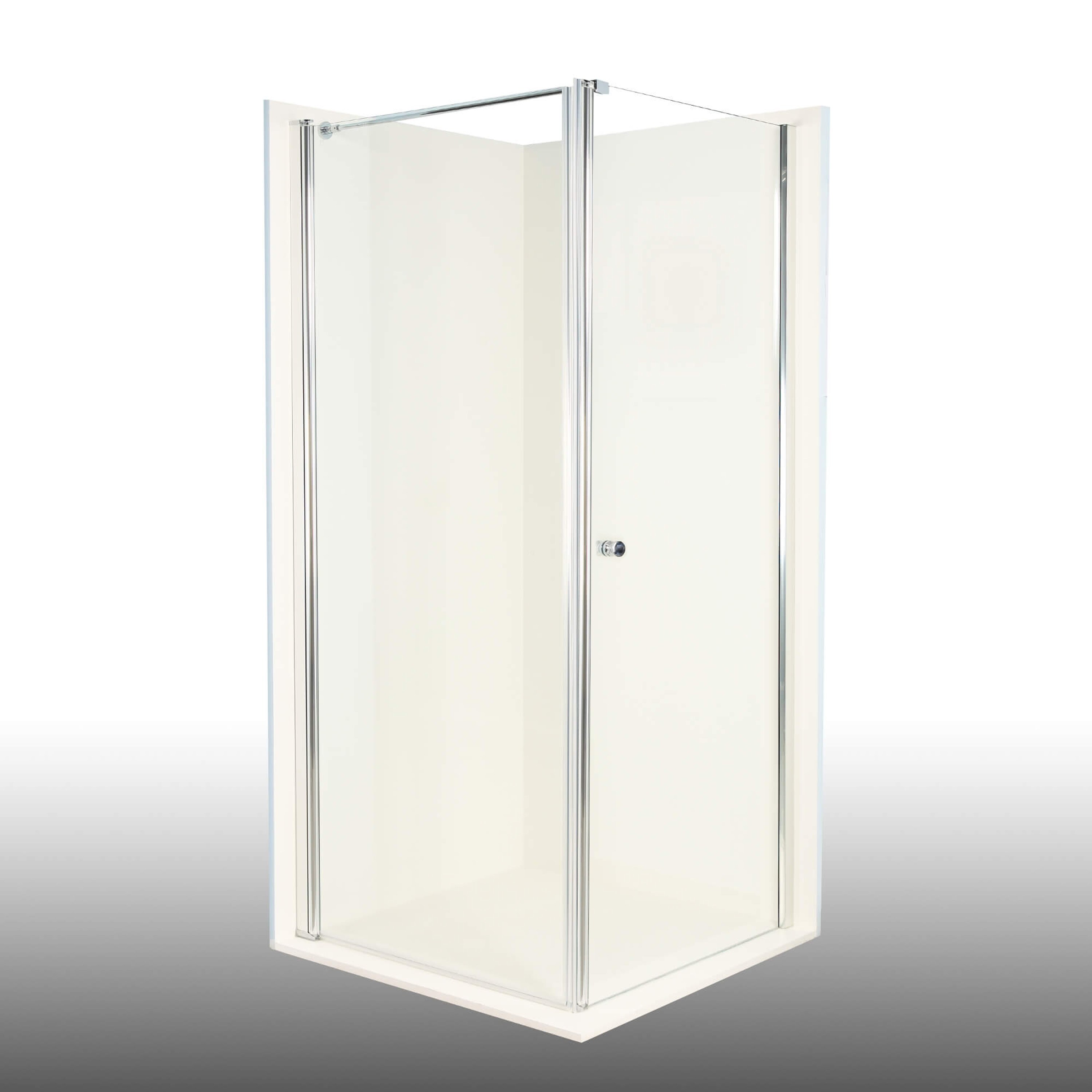 Duschkabine/ Duschabtrennung Dusbad Vital 2 Dreht&uuml;r rechts + Duschwand links (Kombination) rechts 1000mm links 750mm 