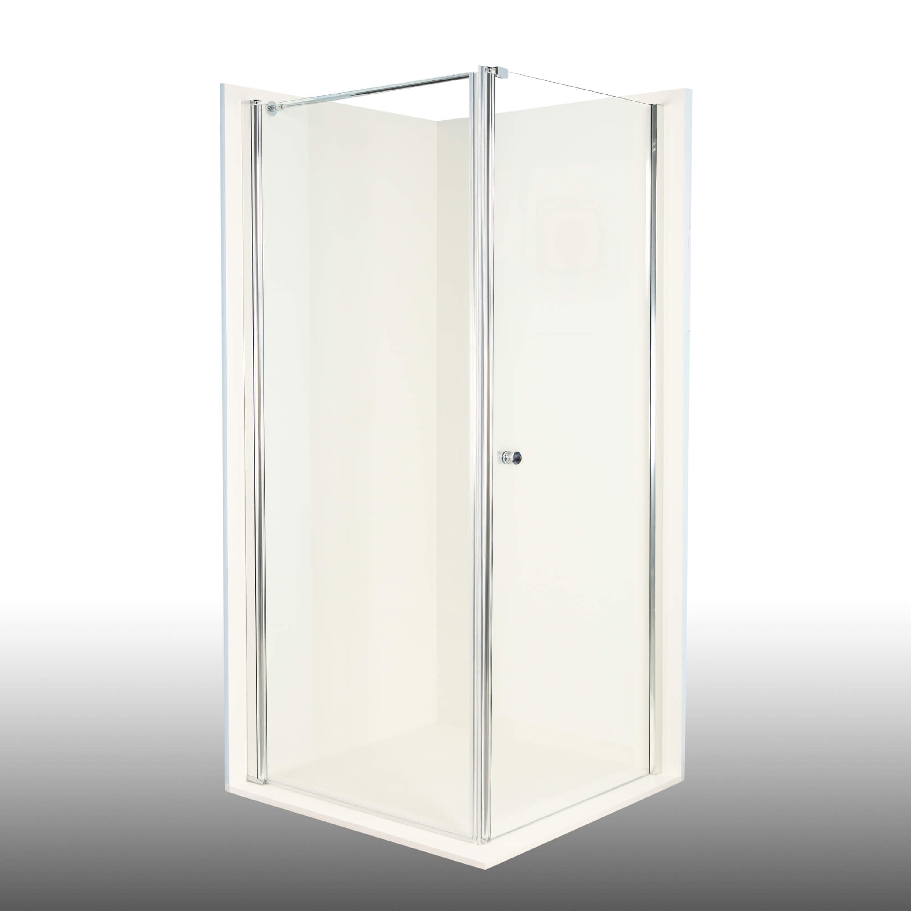Duschkabine/ Duschabtrennung Dusbad Vital 2 Dreht&uuml;r rechts + Duschwand links (Kombination) rechts 900mm links 1150mm 