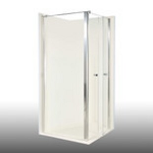 Duschkabine / Duschabtrennung Vital 2 zweiteilige Pendeltür rechts und Seitenwand links 1075mm rechts 1000mm 