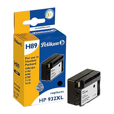 Pelikan H89 - Tinte auf Pigmentbasis - Schwarz - HP OfficeJet 6100 - 6600 - 6600e-All-in-One - 6700 - 6700Premium - 7610 - 7612wide format - 1 Stück(e) - 33 ml - 1059 Seiten 