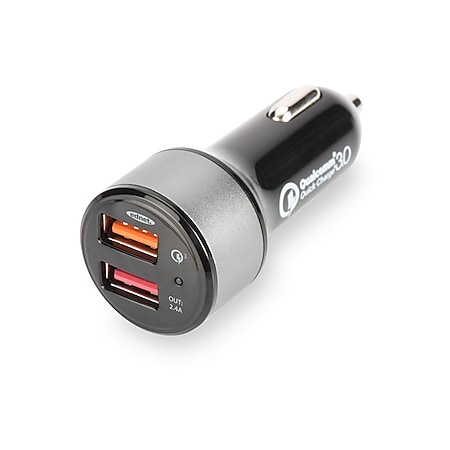 ednet. Quick Charge 3.0 Auto-Ladeadapter, Dual Port 