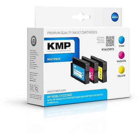 KMP 1748,4050 - Kompatibel - Tinte auf Pigmentbasis - Cyan - Magenta - Gelb - HP - Multipack - HP OfficeJet Pro 7700 Series HP OfficeJet Pro 7730 HP OfficeJet Pro 7740 WF HP OfficeJet Pro 8200... 