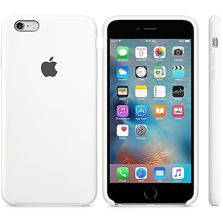 Apple iphone 6s Plus Silikon Case Smartphone Schutzhülle Abdeckung Weiss Tasche 