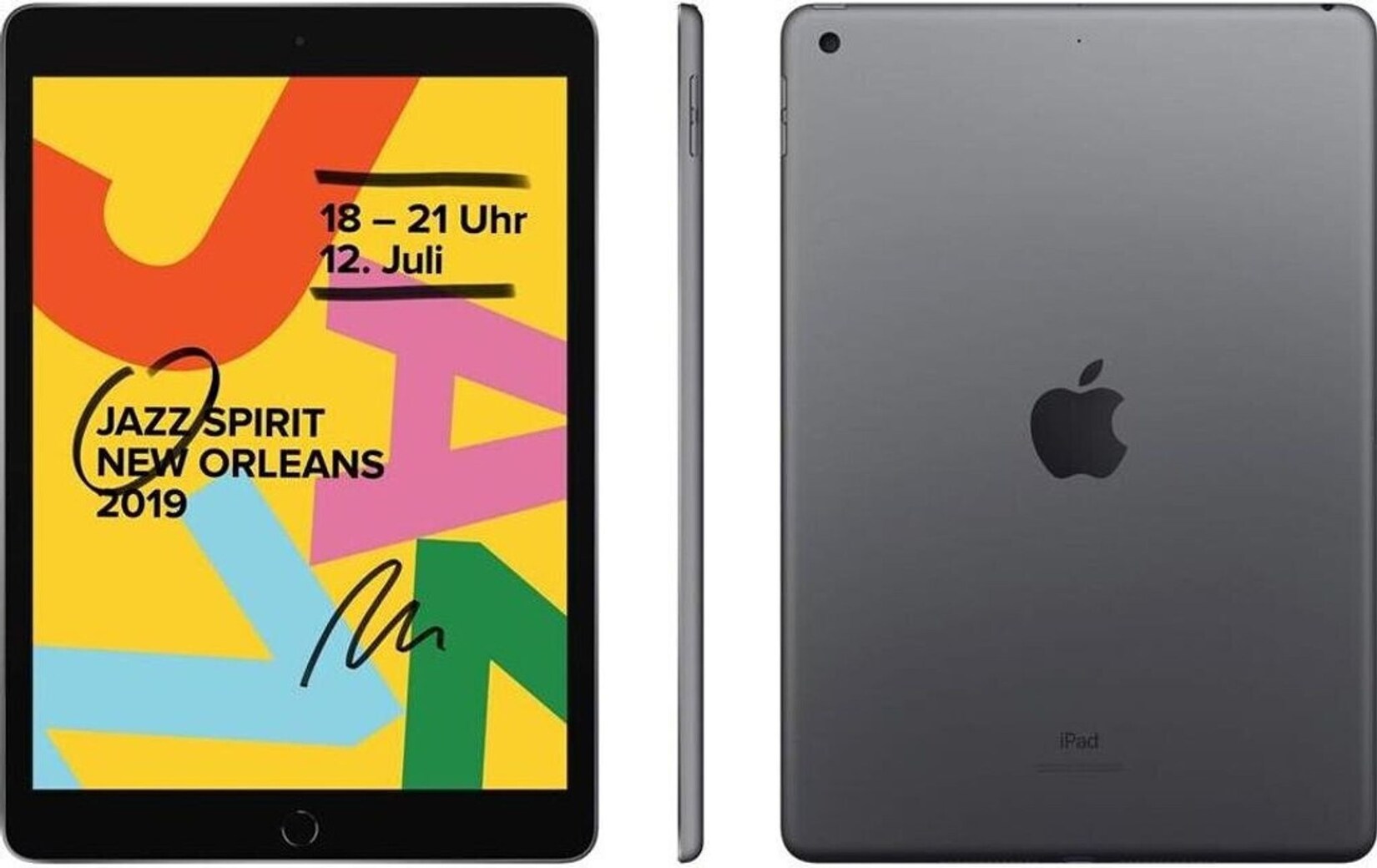 iPad 7 iPadOS Tablet PC 10,2" (25,91cm) Retina Wi-Fi 128GB Space Grau