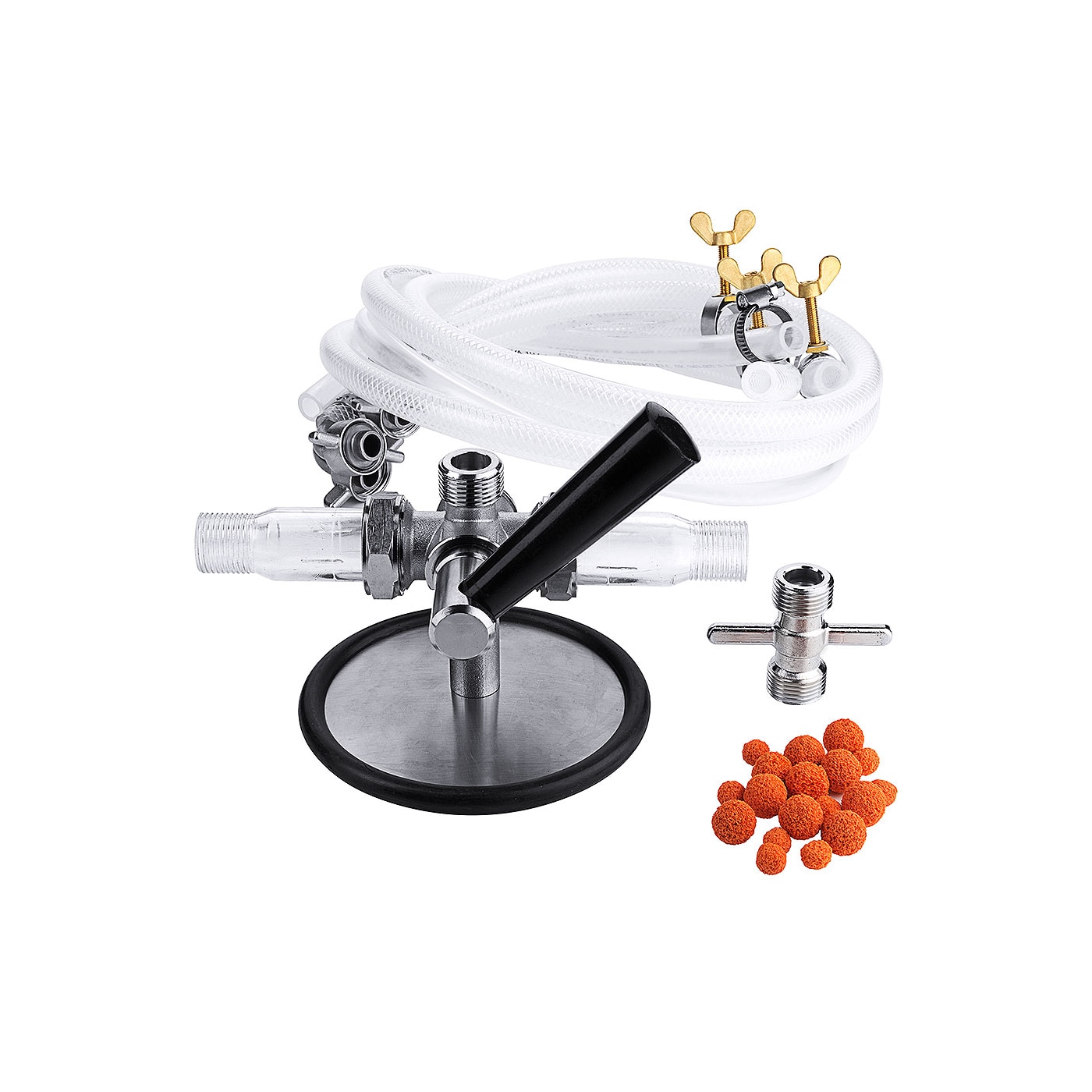 Bierleitungsreinigungsger&auml;t Komplett-Set | Mit Zubeh&ouml;r f&uuml;r Kolben- & Kompensatorh&auml;hne 