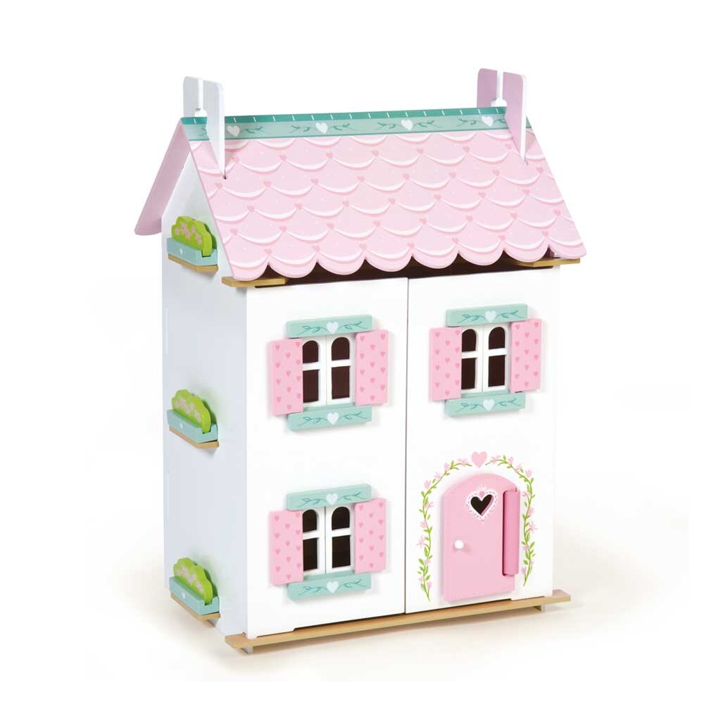 Le Toy Van Puppenhaus Sweetheart H&auml;uschen Holz bunt m&ouml;bliert 