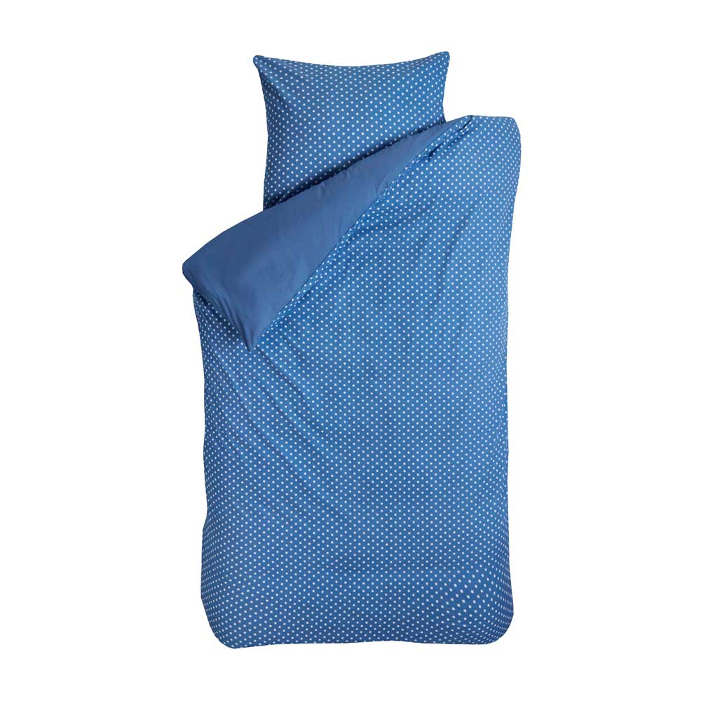 Bink Bettw&auml;sche Tupfen jeansblau 135 x 200 