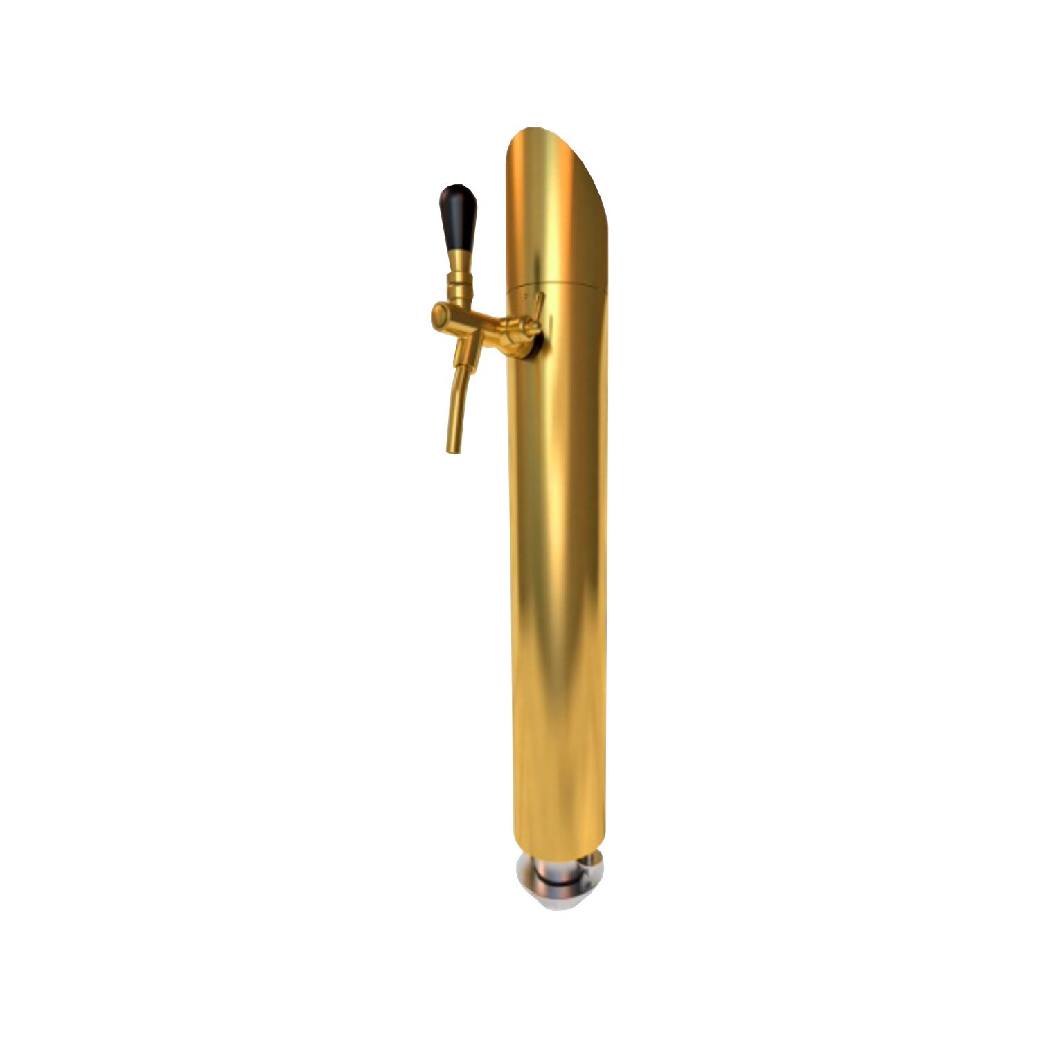 Schanksäule / Zapfsäule Modell Tower, TIN-goldfarben (kratzfeste Goldoptik), 1-leitig