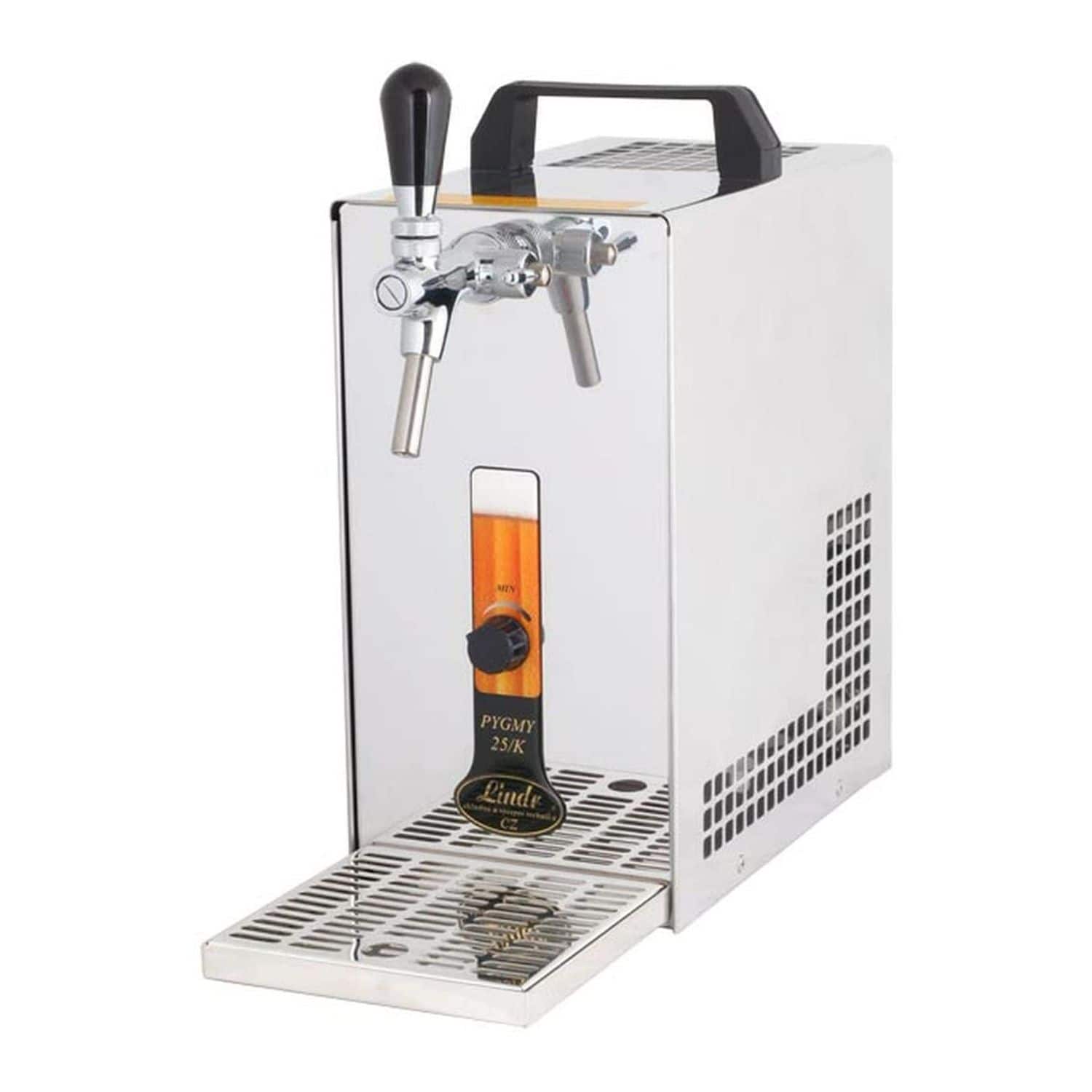 Zapfanlage, Bierzapfen, Bierzapfanlage, PYGMY 20/K, mit Membranpumpe, 1-leitig Trockenk&uuml;hlger&auml;t, aus Edelstahl, 25 Liter/h, Green Line 