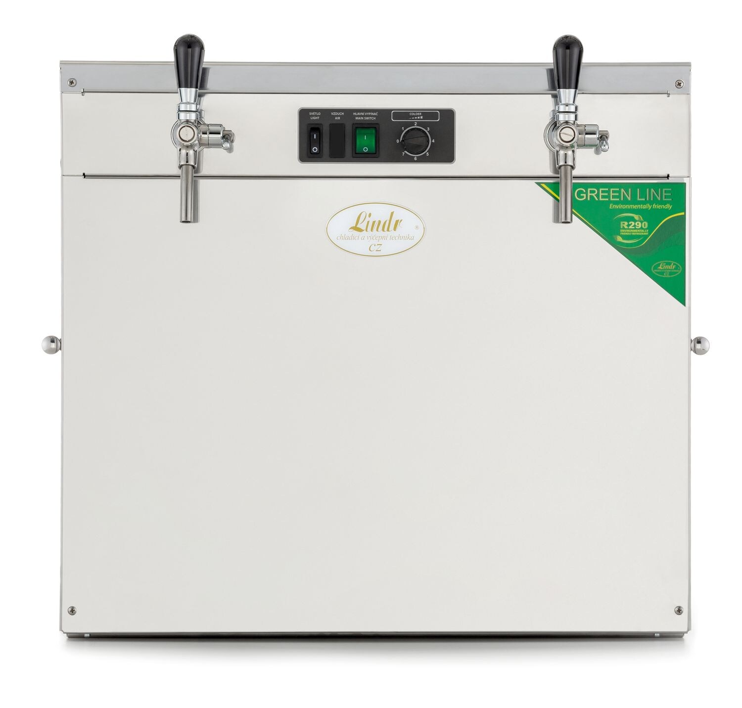 Zapfanlage, Bierzapfanlage, Bierkoffer - Lindr 300 Twin Power, 2-leitig, Green Line 