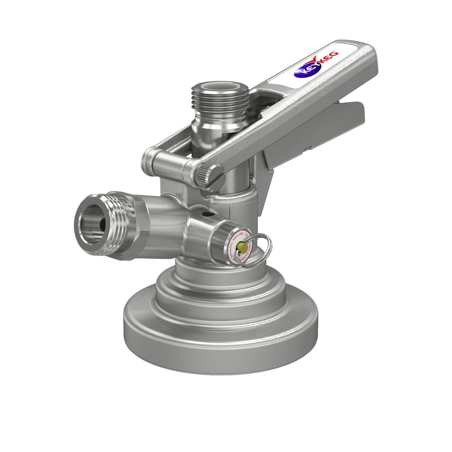 Zapfkopf, Keg Verschluss f&uuml;r KeyKeg F&auml;sser - Mit Sicherheitsventil & Edelstahl-F&uuml;hler f&uuml;r Bier, Wein & Softdrinks 