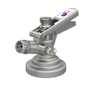 Zapfkopf, Keg Verschluss für KeyKeg Fässer - Mit Sicherheitsventil & Edelstahl-Fühler für Bier, Wein & Softdrinks 