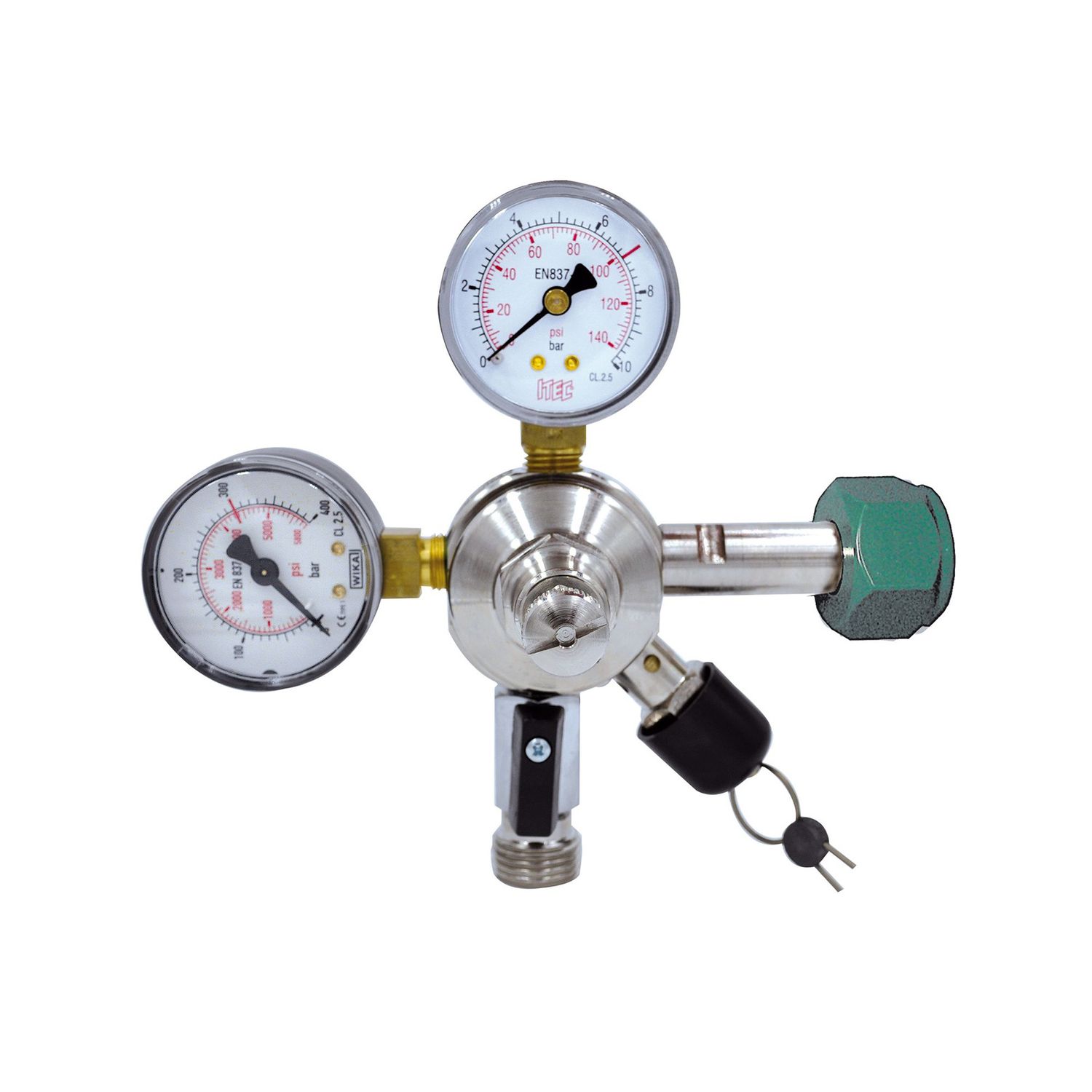 Druckminderer, Druckregler, Druckreduzierventil - Stickstoff (N2), 1-leitig, 3 bar 