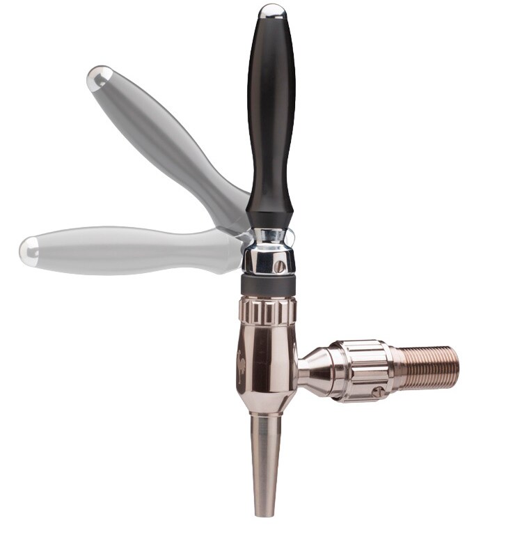 Bierzapfhahn, Kompensatorhahn Nordic - aus satiniertem stahl mit kompensatorschaft inox 5/8"Length:55 mm 