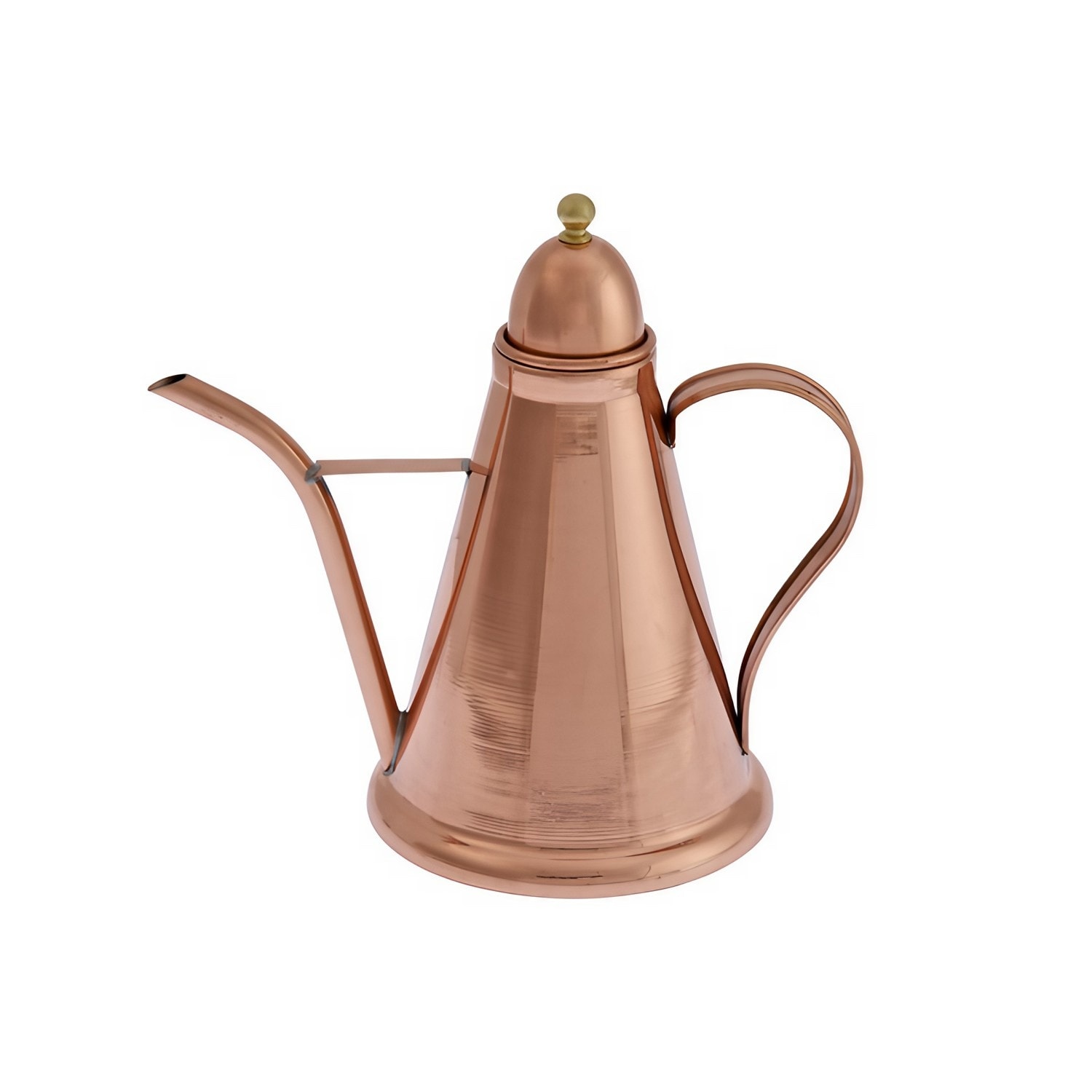 Konischer Oil Dispenser, &Ouml;lflasche aus Kupfer und Messing, 1L 
