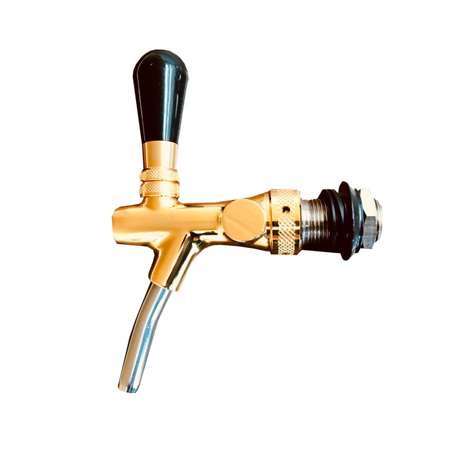 Zapfhahn, Bierzapfhahn, Schankhahn, Kolbenschankhahn - vergoldet, 35 mm 